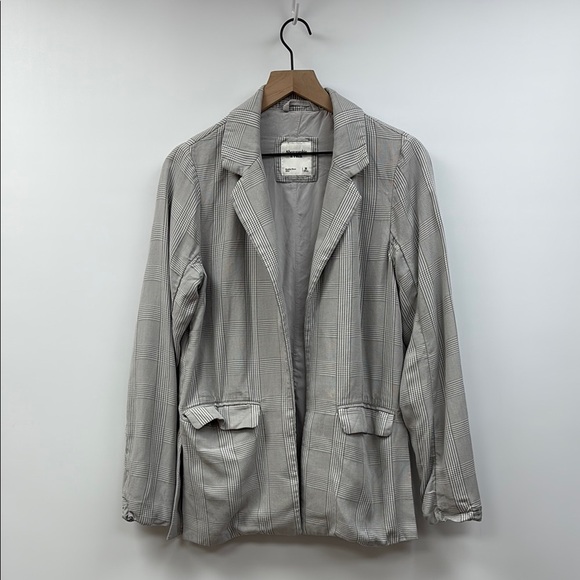 Abercrombie & Fitch Tartan Plaid Relaxed Single Breasted Blazer Jacket Medium - Picture 2 of 10